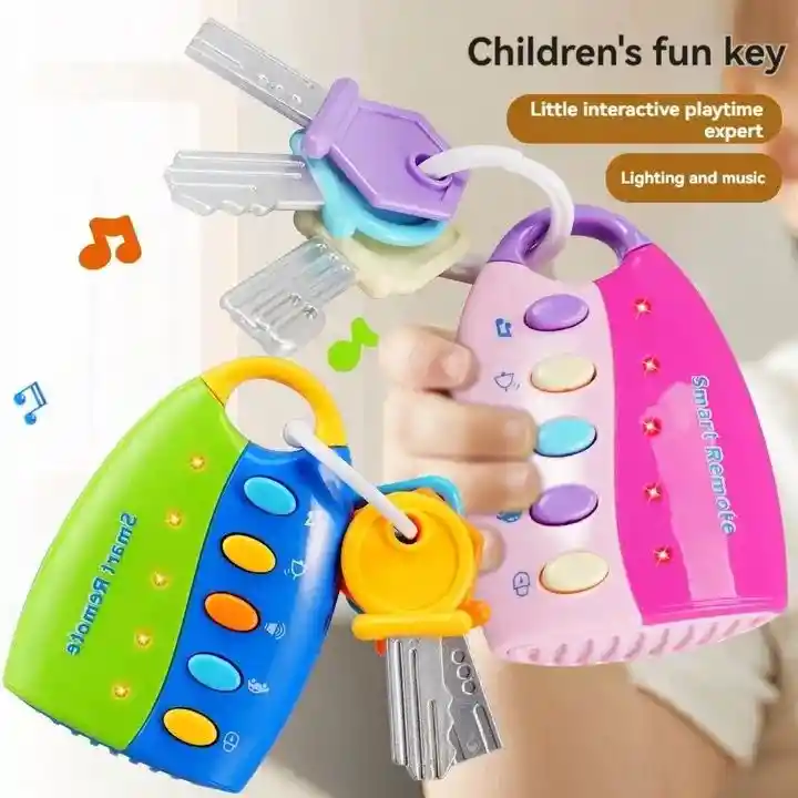 Llave Juguete Bebe Niños Sonidos Luces Verde