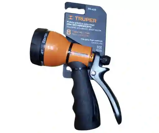 Pistola Riego 8 Funciones Plastica Recubrimiento Cod 18482 Truper