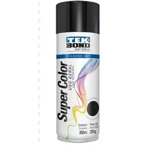 Aerosol Negro Brillante Tek Bond Uso General
