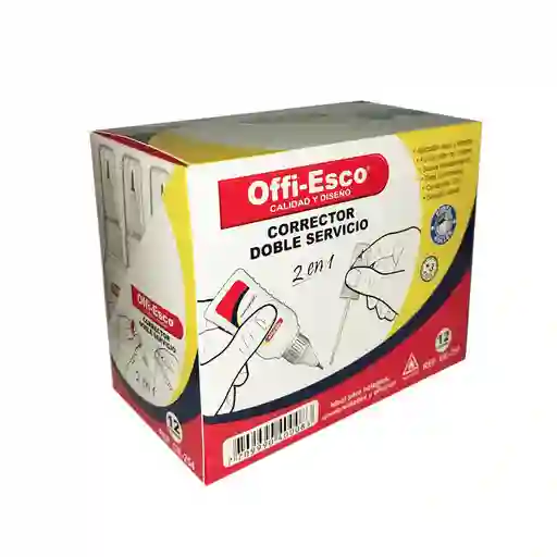 Corrector Doble Servicio Offi-esco Caja X12 Unidades