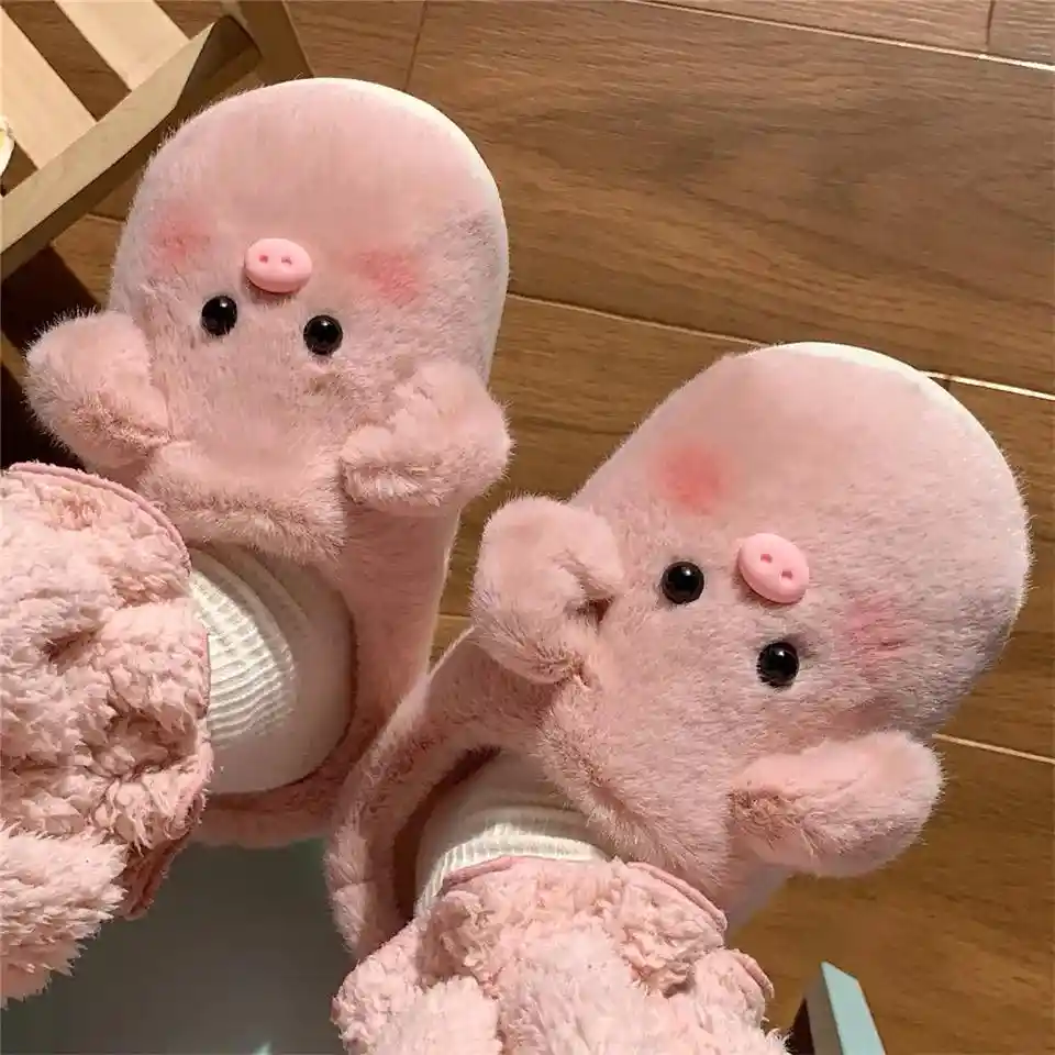 Pantuflas Cerdito Suela Antideslizante (talla 36)