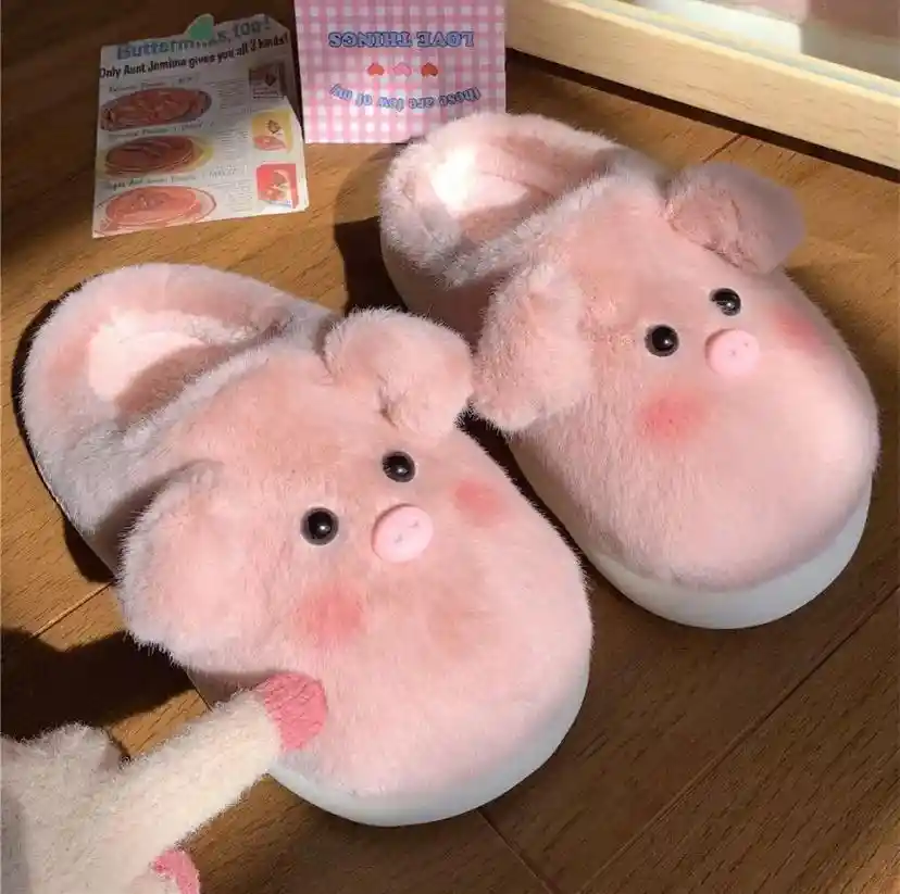 Pantuflas Cerdito Suela Antideslizante (talla 36)