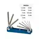 Juego De 9 Llaves Bristol Metricas Tipo Navaja