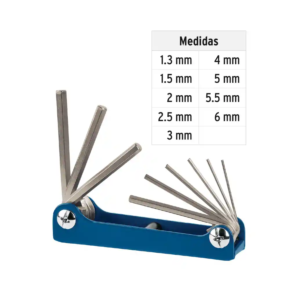 Juego De 9 Llaves Bristol Metricas Tipo Navaja