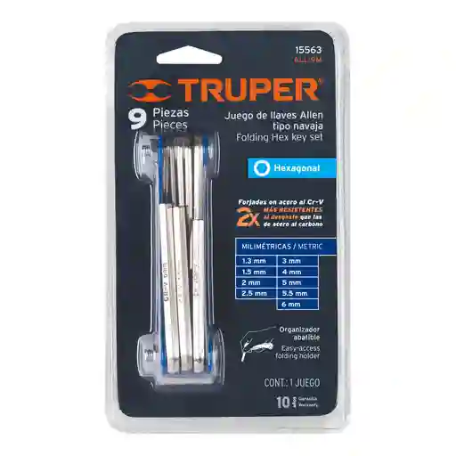 Juego De 9 Llaves Bristol Metricas Tipo Navaja