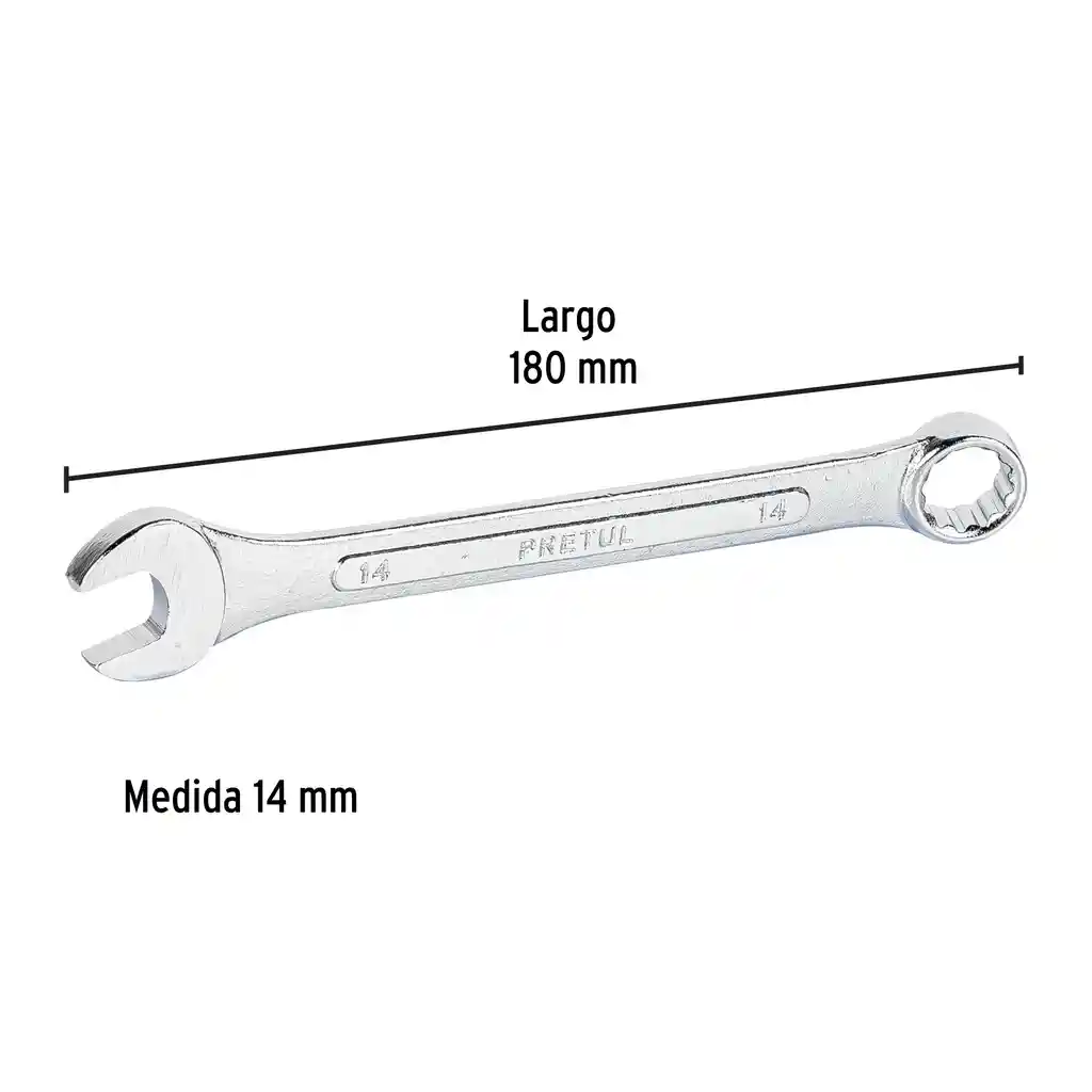 Llave Mixta 14mm Pretul