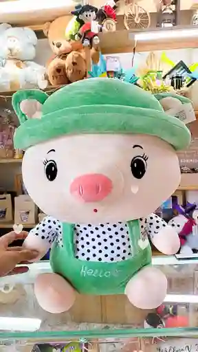 Peluche Cerdito Verde