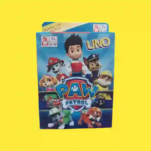 Juego De Cartas Uno Temática Paw Patrol Juego De Mesa