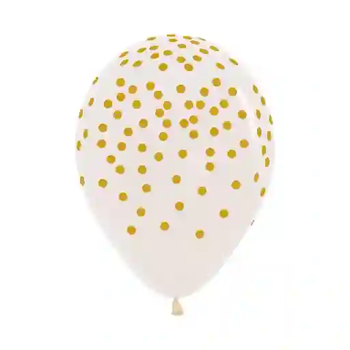 Globos R12 Fashion Cristal Puntos Dorados X 10 Uds Sempertex