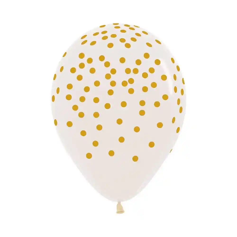 Globos R12 Fashion Cristal Puntos Dorados X 10 Uds Sempertex