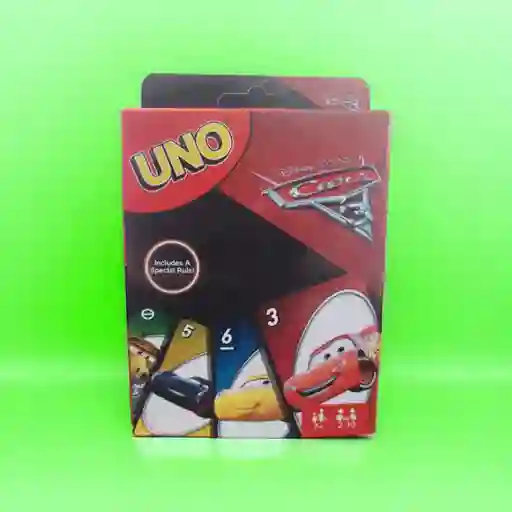 Juego De Cartas Uno Temática Cars Juego De Mesa