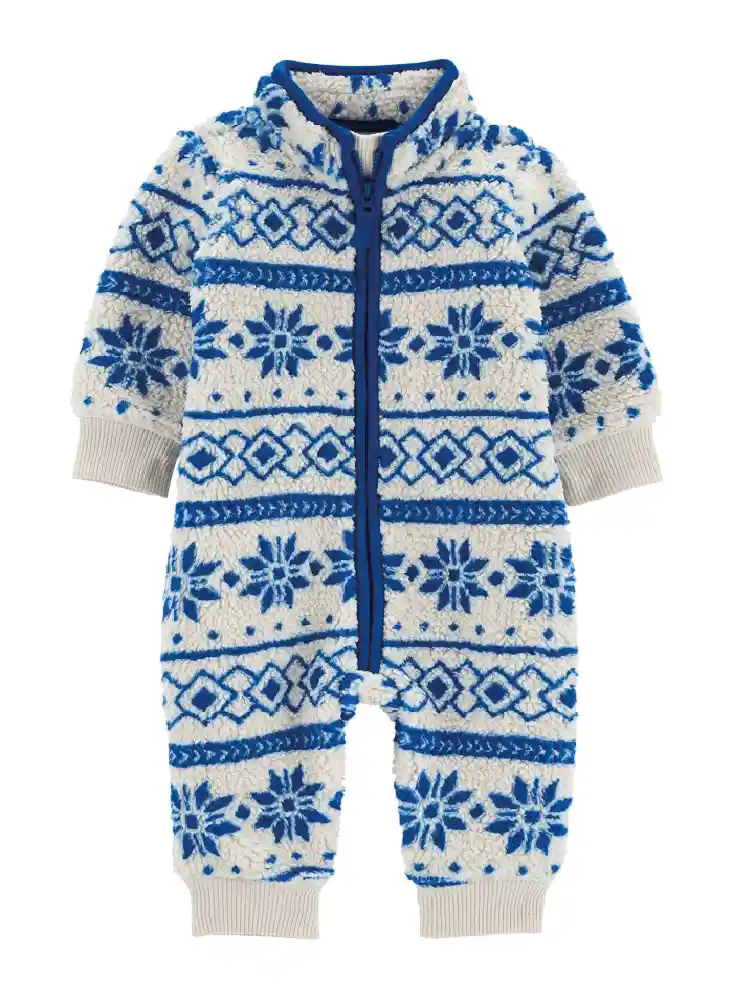 	 Pijama Sherpa Carters Arabescos Azules - Multicolor