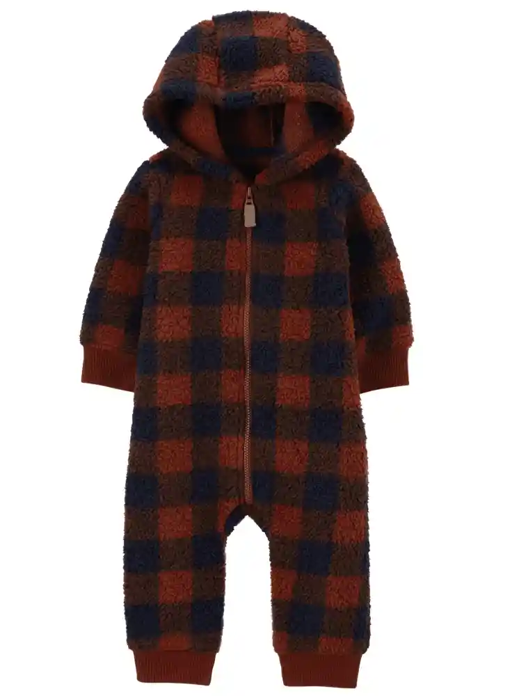 Pijama De Sherpa Diseño Cuadros - Multicolor / 24 Meses