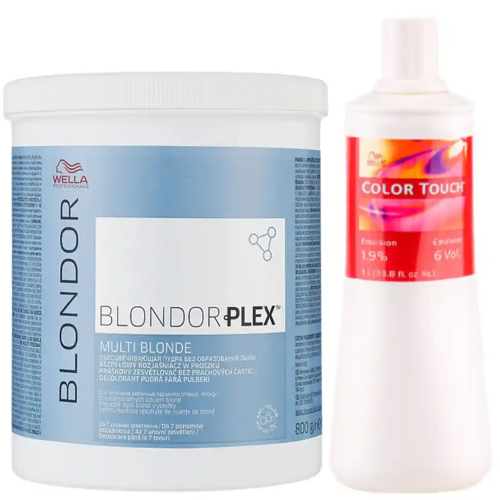 Decolorante Wella Blondor Plex X 800gr + Oxigenta 6 Vol