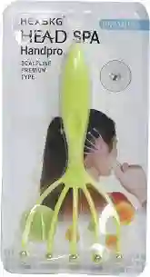 Herramienta De Masaje De Cabeza Relajante De Cuero Cabelludo De Mano (verde/rosado)
