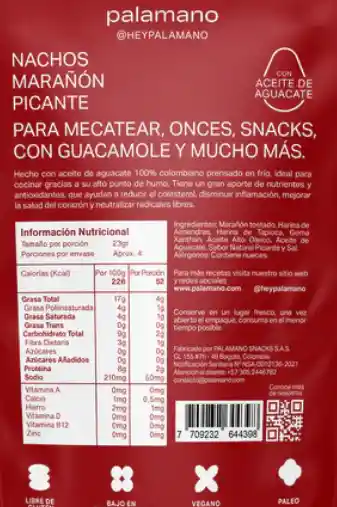 Palamano Nachos De Marañon Picante 90gr