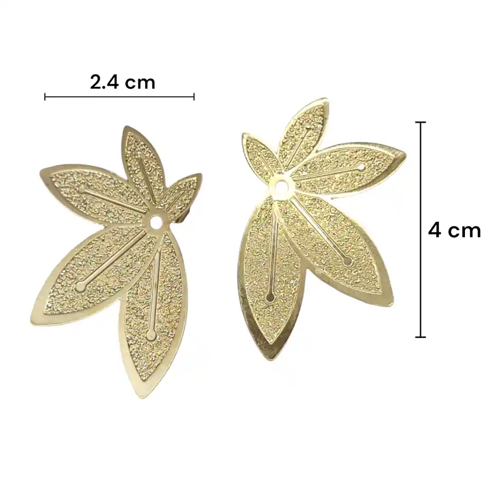 Maxi Aretes Livianos Flor Dorada