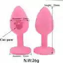 Plug Anal Silicona Footprint Talla S Joya Roja