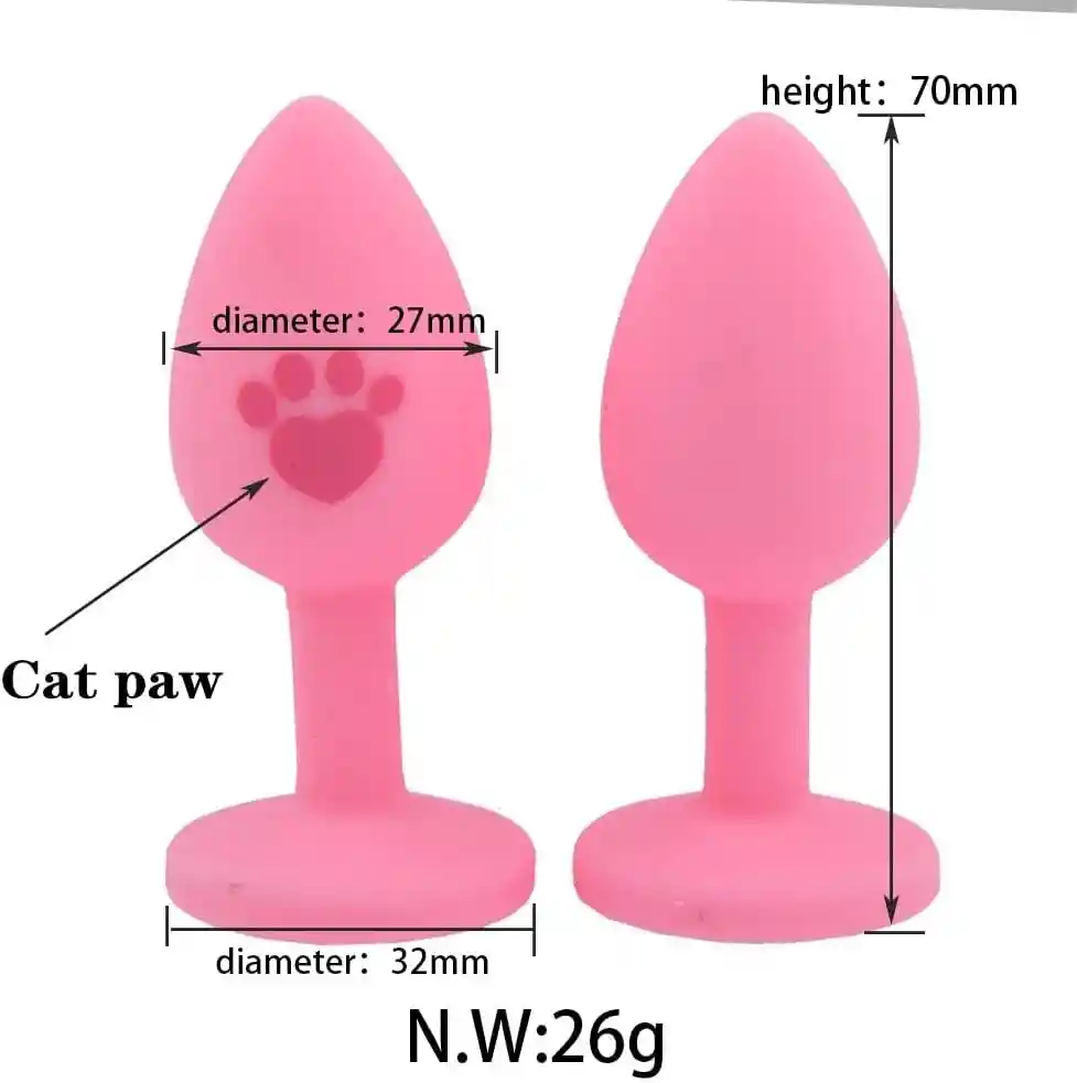 Plug Anal Silicona Footprint Talla S Joya Roja