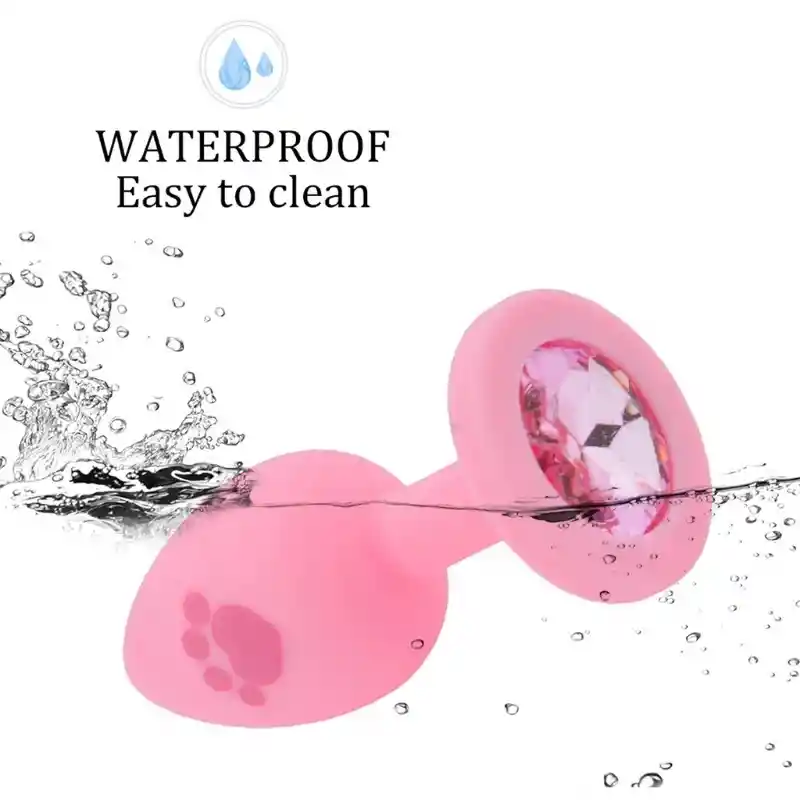 Plug Anal Silicona Footprint Talla S Joya Roja