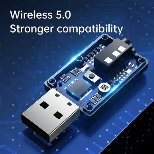 Receptor Y Transmisor Audio Usb Bluetooth 5.0 Tv Pc Vehículo