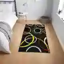 Alfombra Tapete Pie De Cama - Entrada Negro 50 X 80cms