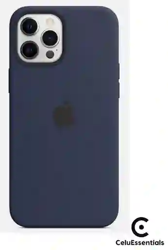 Estuche Iphone 12 Pro Max Silicona Azul Oscuro