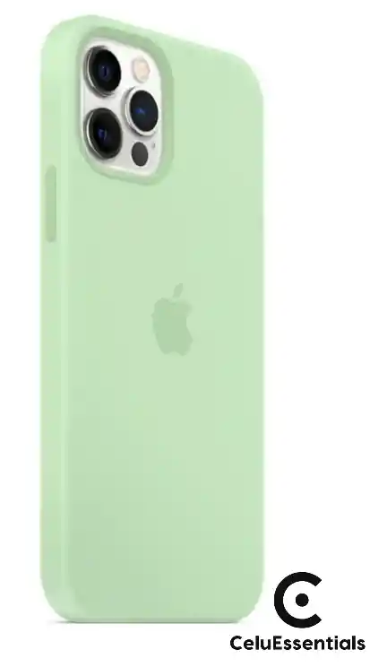 Estuche Iphone 12 Pro Max Silicona Verde Pastel