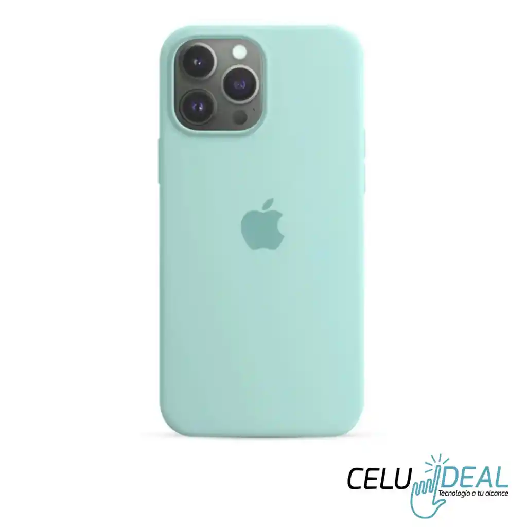 Estuche Silicona Iphone 13 Pro Max Agua Marina