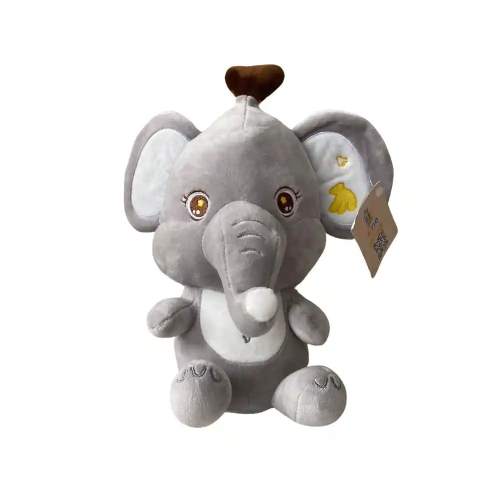 Peluche Elefante Pequeño + Moño + Tarjeta Personalizada