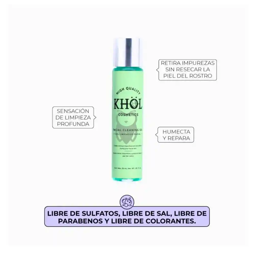 Kit Tónico, Gel Limpiador Y Crema Corporal Grande Khol