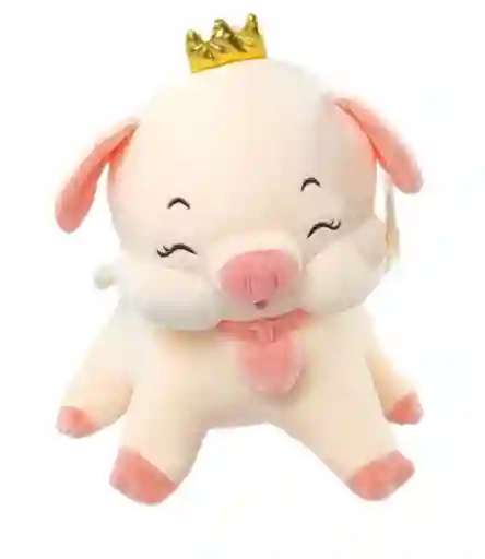 Peluche Cerdito Con Corona Mediano