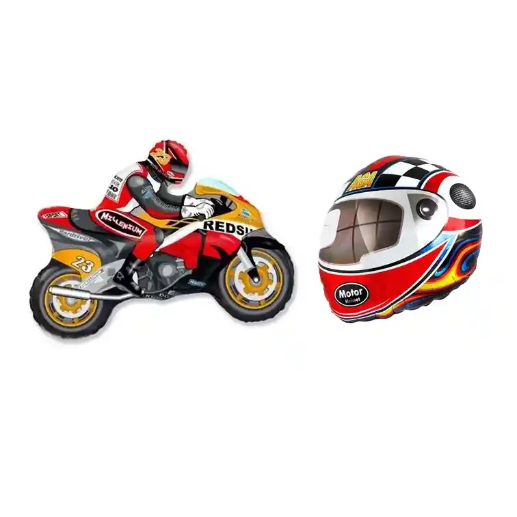 2 Globo Para Motociclistas Moto Y Casco Fiesta Decoración Agregar A Favoritos $ 19.900