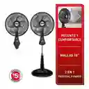 Ventilador 2 En 1 Samurai Confort Maxx Plus Negro 18 Pulgadas