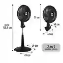 Ventilador 2 En 1 Samurai Confort Maxx Plus Negro 18 Pulgadas