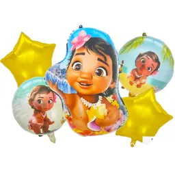 Set De 5 Globos Moana