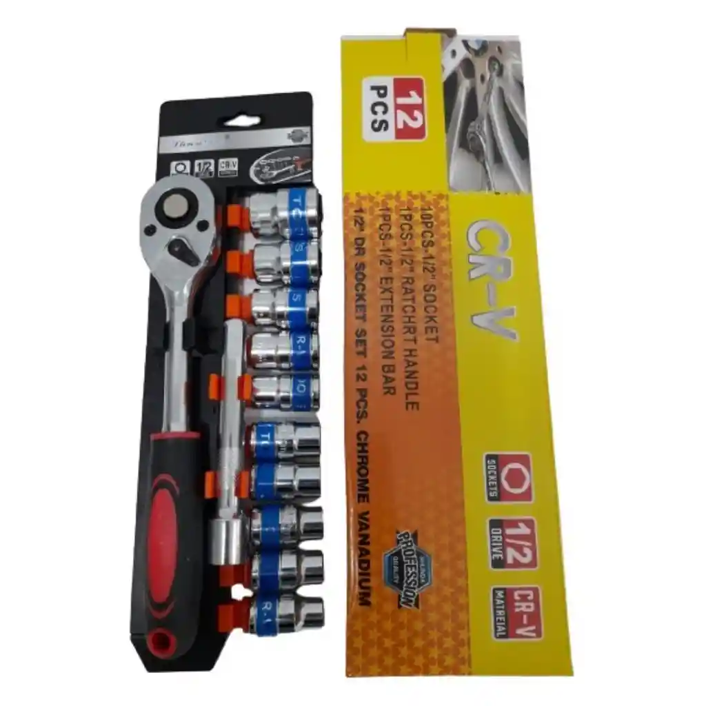 Juego De Copas Más Ratchet De Fuerza 12 Pcs