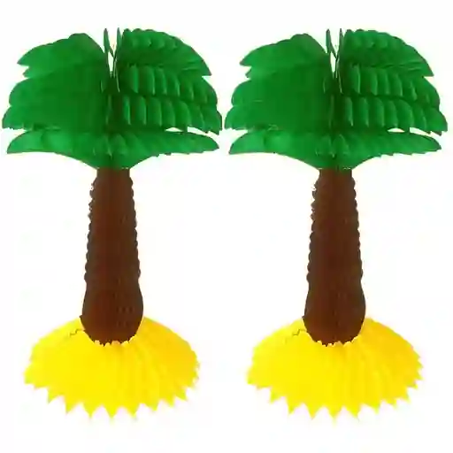 2 Palmeras Decorativas De Papel Fiesta Tropical