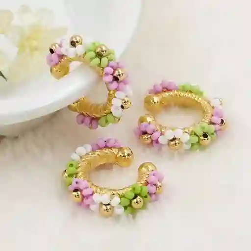 Earcuff Flores Colores