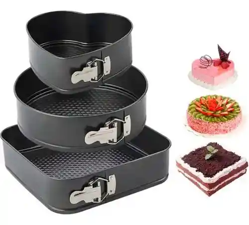 Set De 3 Piezas Moldes De Tortas Desmontables Figuras