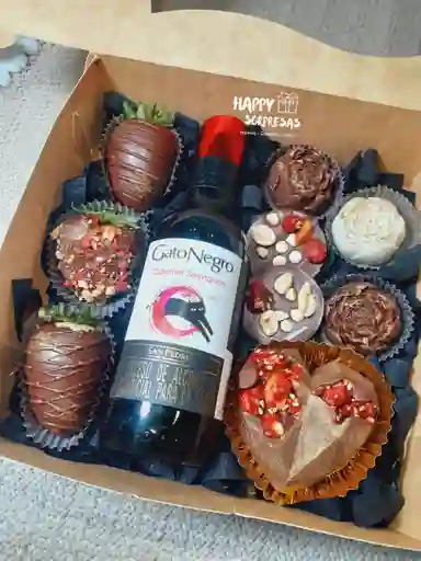 Cajita De Chocolates Y Fresas