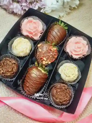 Cajita De Chocolates Y Fresas