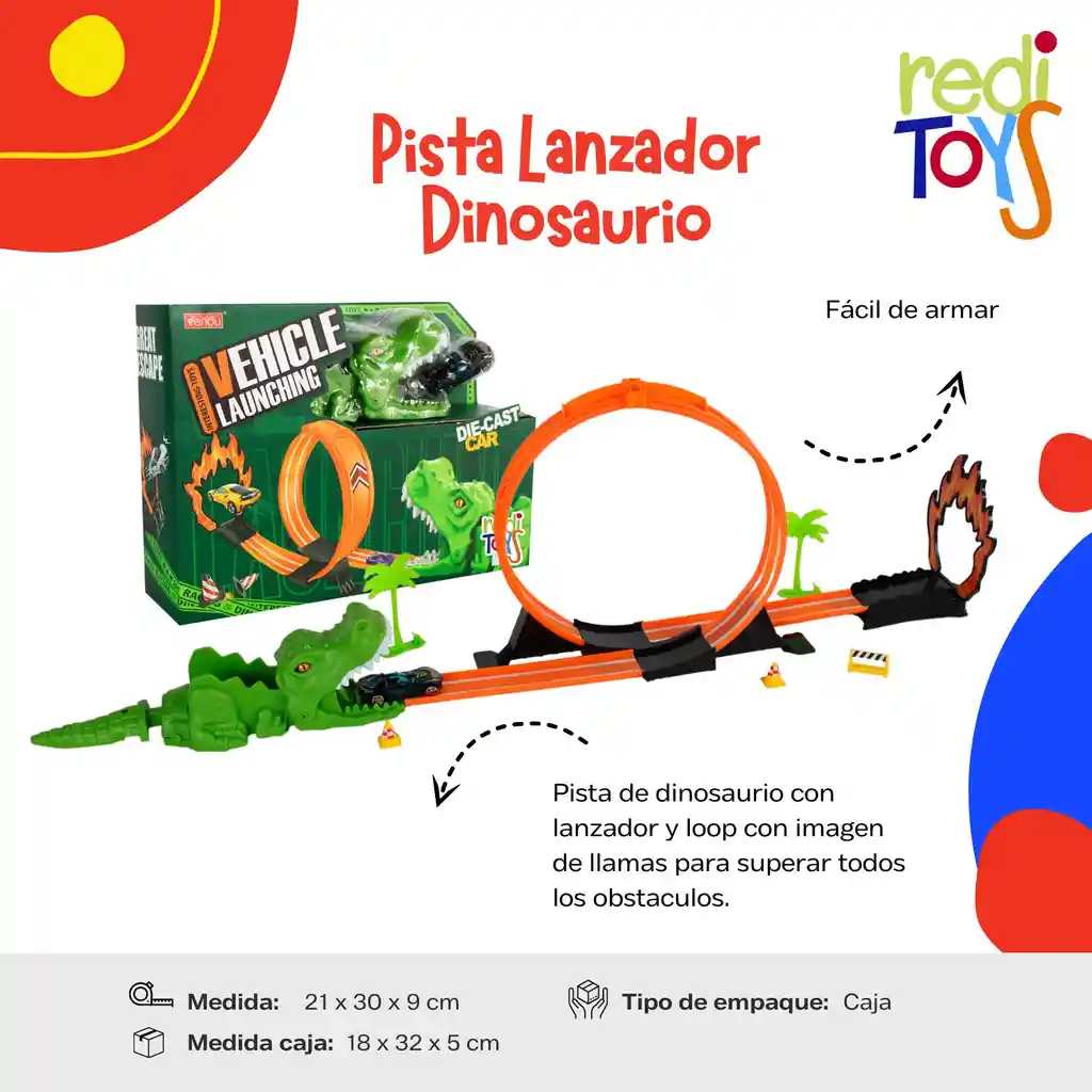 Pista Lanzador Dinosaurio