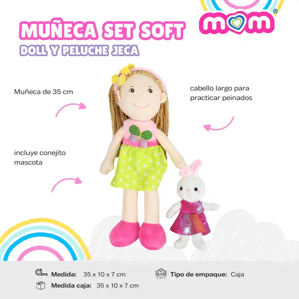 Set Soft Doll Y Peluche Jeca