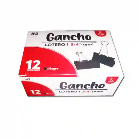 Gancho Clip Lotero 32 Mm 1 /14" X12 Unidades