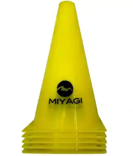 Cono Training Miyagi X5 Polietileno 23cm - M86059/ Amarillo-neón