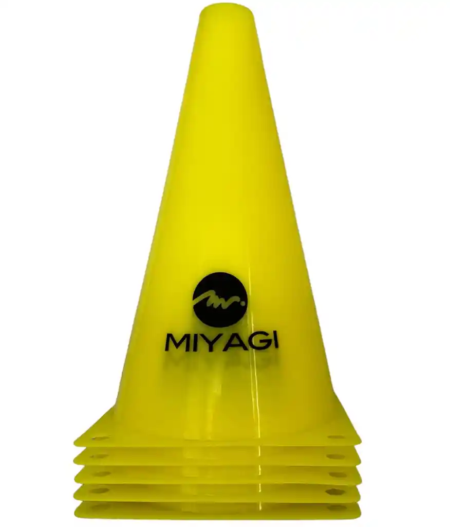 Cono Training Miyagi X5 Polietileno 23cm - M86059/ Amarillo-neón