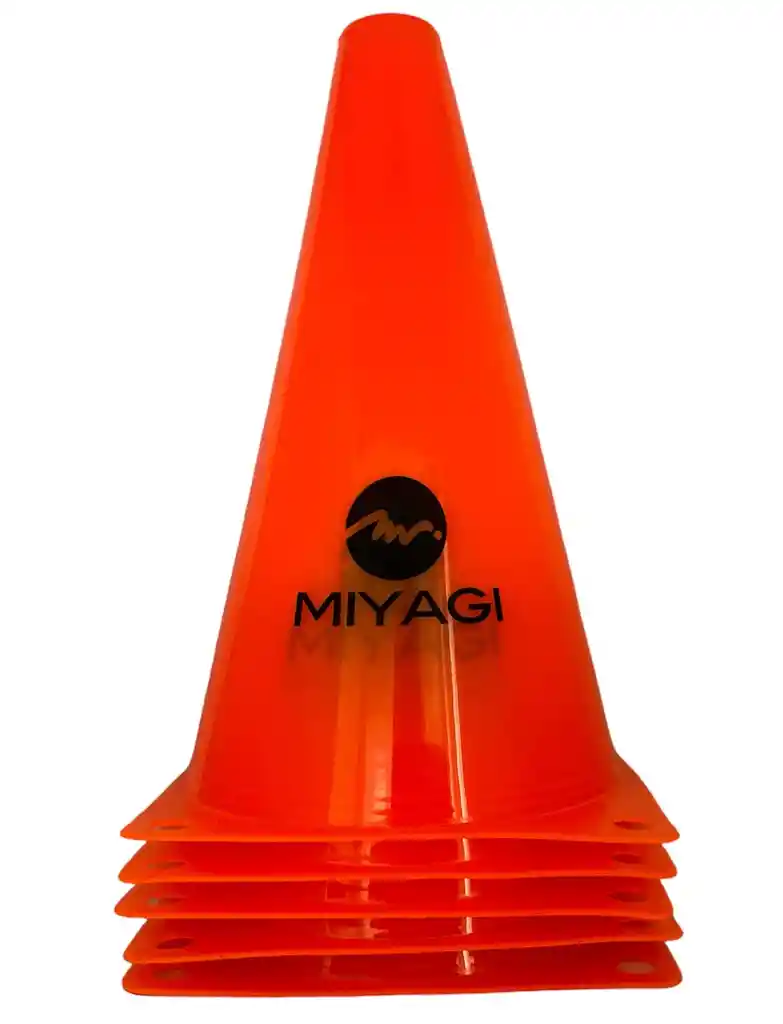 Cono Training Miyagi X5 Polietileno 23cm - M86059/ Naranja