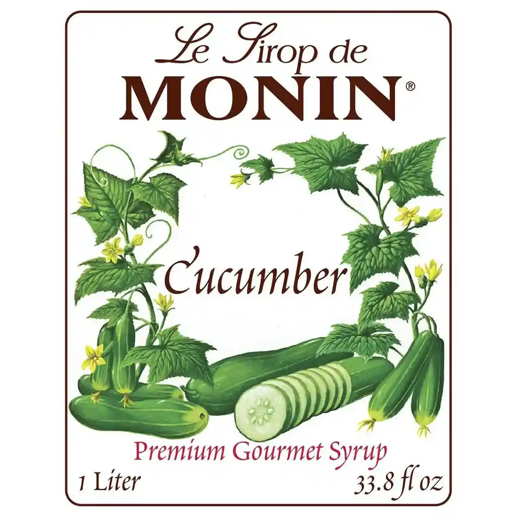 Monin Sirope De Pepino - Cucumber 1 L (33.8 Fl Oz)