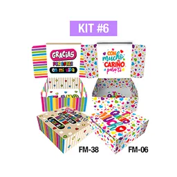 Empaques Para Regalos Sorpresa Fantasia Mediana Kit 6